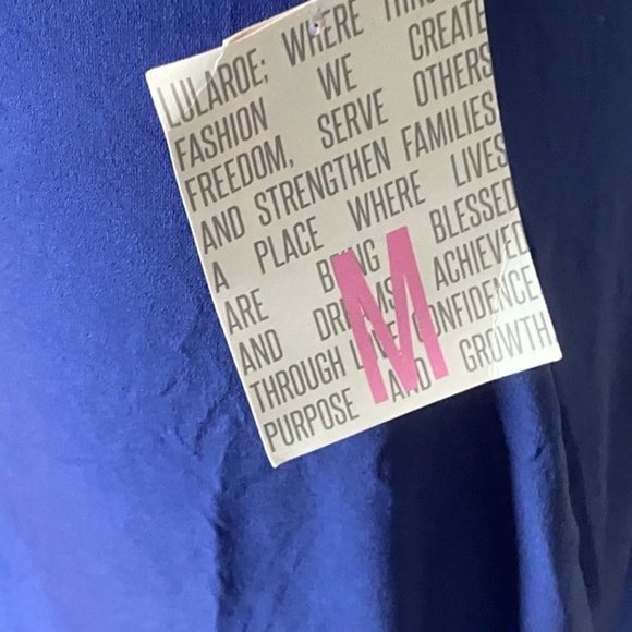 LuLaRoe Azure Skirt Medium BNWT Periwinkle Blue Purple Slinky Strapless Top - Picture 4 of 8